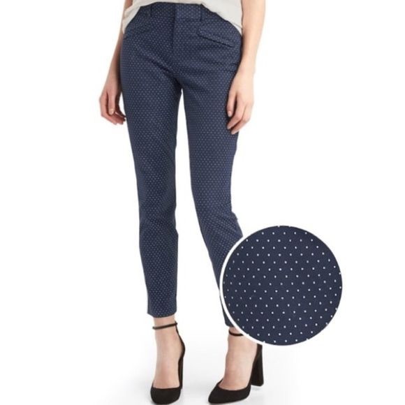 GAP Pants - GAP Curvy Skinny Ankle Pants in Harbour Dot 10